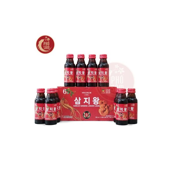 Nước hồng sâm KGS linh chi hộp 10 chai x 100ml