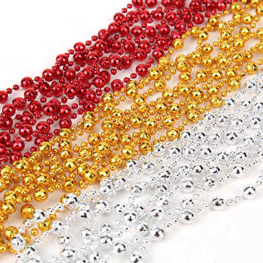 2015-New-Christmas-decorations-240-0-8cm-Package-red-gold-white-plated-mirror-ball-chain-string.jpg Dây chuỗi hạt cườm (6m) - Image 1