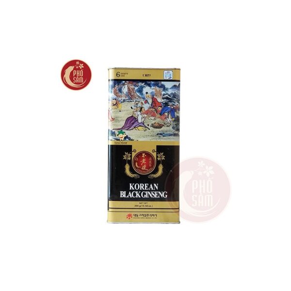 Hắc sâm củ khô Daedong 300g hộp thiếc hồng sâm hàn quốc