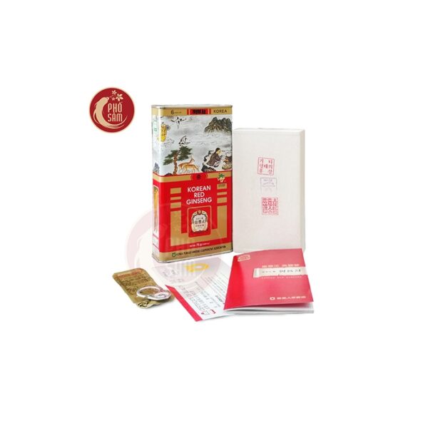 Sâm củ khô Punggi 75gr Củ lớn hộp thiếc từ 6 đến 8 củ