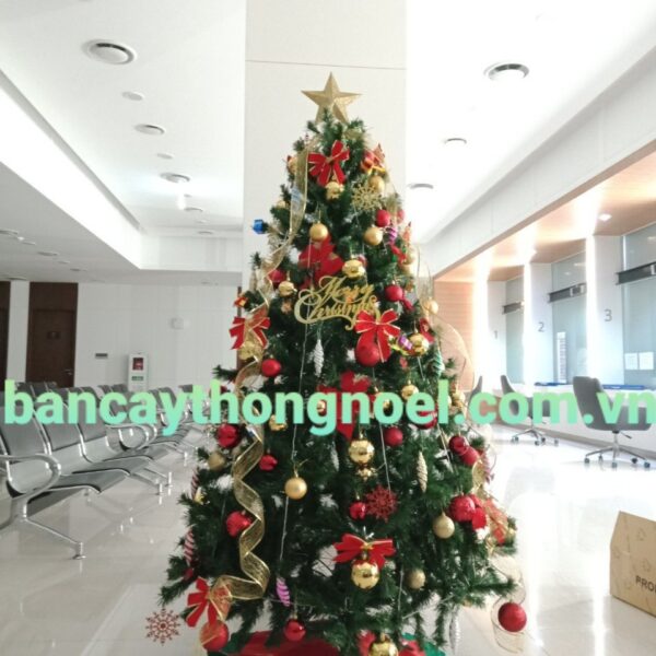 [Mẫu 1] Cây thông xanh 1m5 đầy đủ phụ kiện