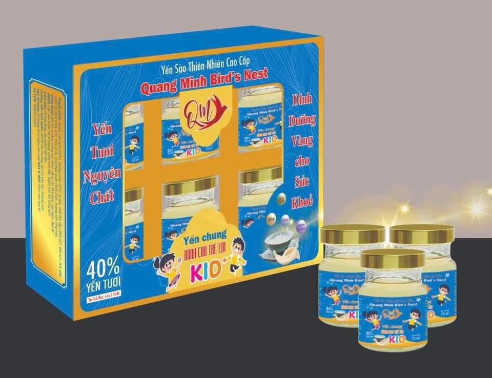 YE1BABFn-HE1BBA7-TrE1BABB-Em.jpg Yến chưng dành cho trẻ em, 40% yến tươi, hộp 6 hũ x 70ml - Image 1