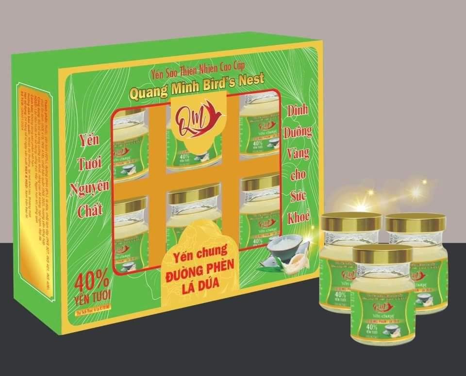 YE1BABFn-hC5A9-LC3A1-DE1BBA9a.jpg Yến chưng lá Dứa, 40% yến tươi, hộp 6 hũ x 70ml - Image 1
