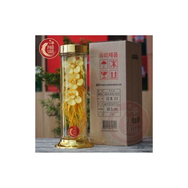 Bình ngâm hoa sâm và sâm hàn quốc 2lít bình số 22