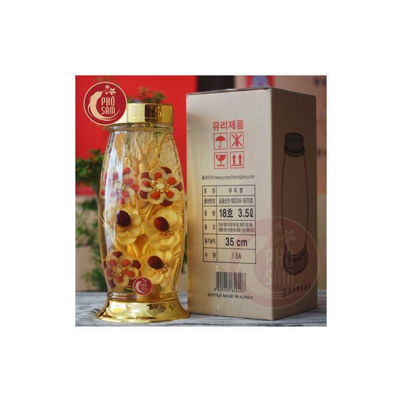 anh-dai-dien-binh-hoa-35l-No18.jpg Bình ngâm nhân nâm kết hợp hoa sâm kỷ tử táo đỏ 3,5L bình số 18 - Image 1