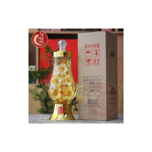 Bình ngâm hoa sâm và sâm hàn quốc 2,2 lít bình số 149