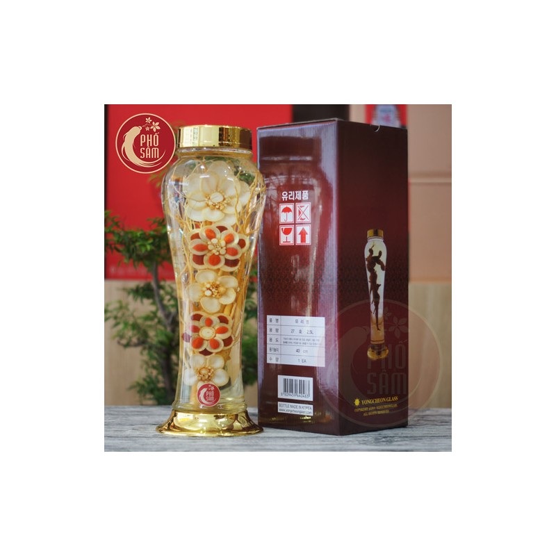 anh-dai-dien-hoa-sam-25l-No27.jpg Bình ngâm sâm tươi hàn quốc hoa sâm 2,5 lít số 27 tỉa hoa hồng - Image 1
