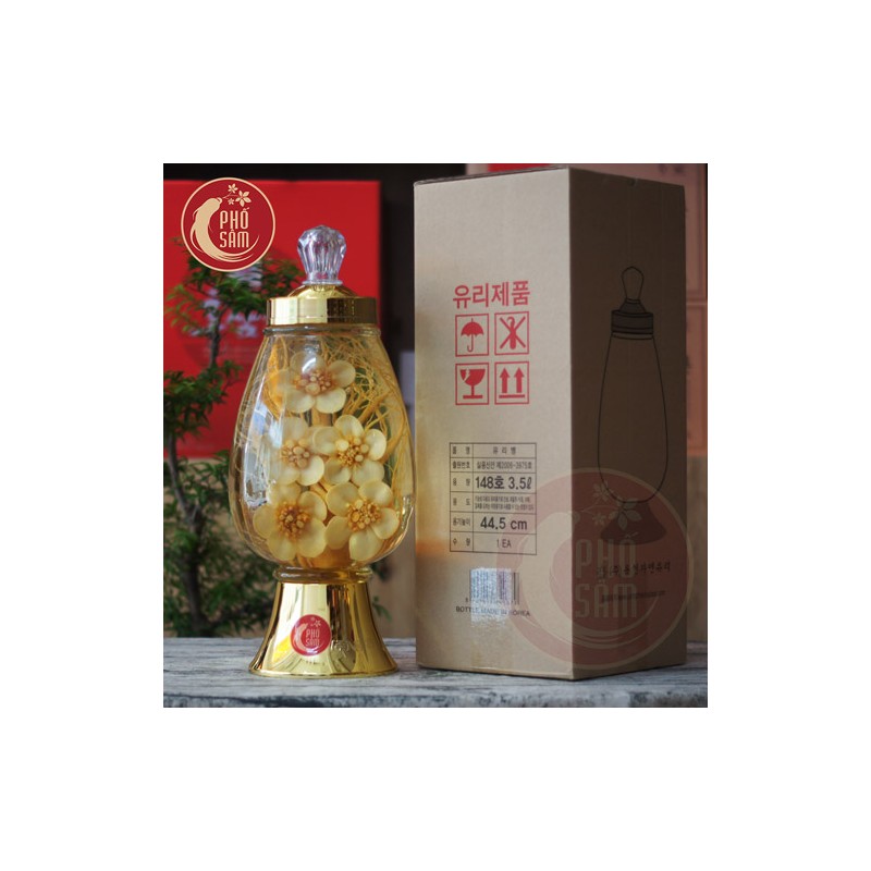 anh-dai-dien-hoa-sam-3lit-No148.jpg Bình ngâm sâm hàn quốc 3,5 lít kết hợp Hoa Sâm hoa hồng bình số 148 - Image 1