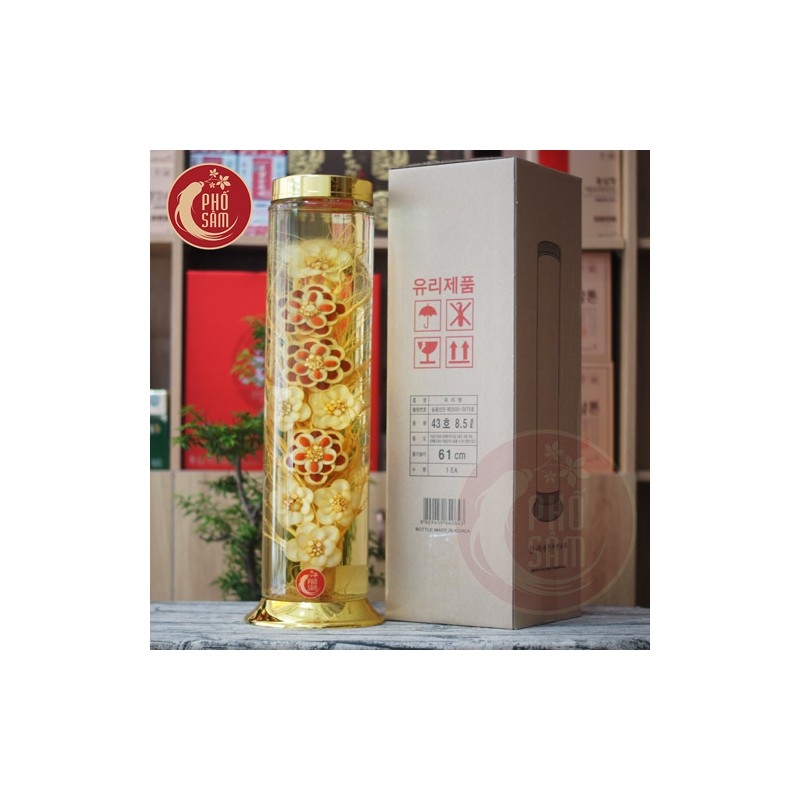 anh-dai-dien-hoa-sao-8lit-No43.jpg Bình ngâm sâm hàn quốc hoa sâm 8L số 43 bình trụ tỉa hoa hồng - Image 1