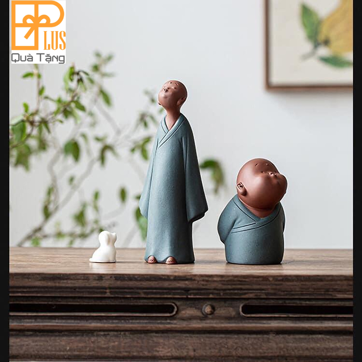chu-tieu-huynh-de-1.jpg Tượng 2 chú tiểu huynh đệ béo gầy dễ thương - Image 1