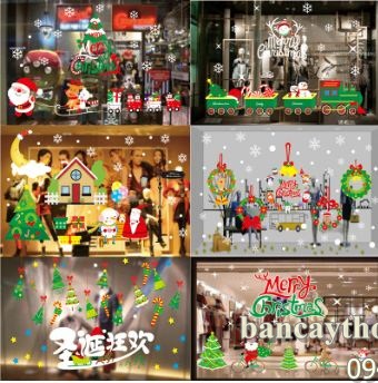 decal.jpg Decal dán kính Noel cuộn nhỏ - Image 1
