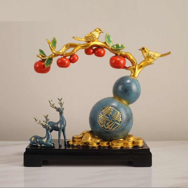 decor-binh-ho-lo-nai-vang-2.jpg Set Decor Hồ Lô Tài Lộc Và Nai Vàng Để Bàn Phong Thủy - Image 1