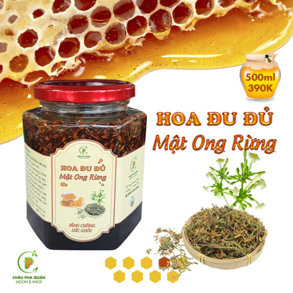 Mật Ong Ngâm Hoa Đu Đủ 500ml