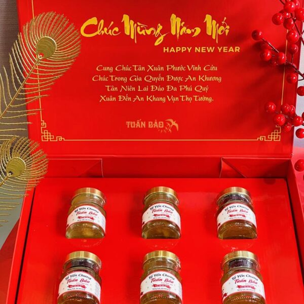 Hộp Quà Tết – Tổ yến Cao Cấp – Set 6 Hũ 20%
