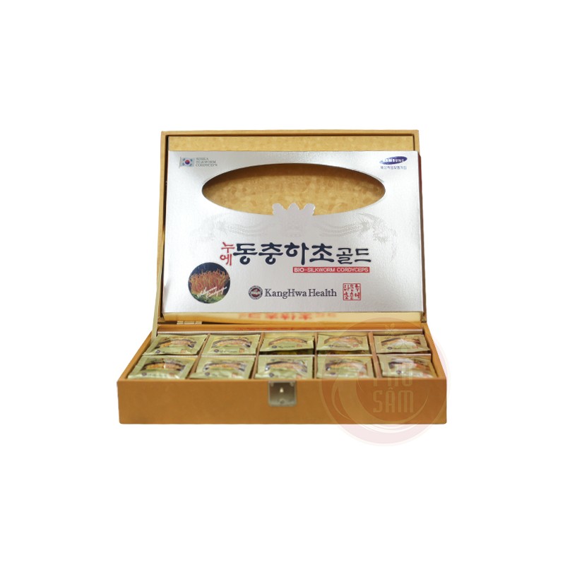 nuoc-dong-trung-ha-thao-kanghwa-han-quoc-hop-go-60-goi-x-30ml.jpg Nước Đông Trùng Hạ Thảo KangHwa Hàn Quốc hộp gỗ 60 gói x 30ml - Image 1