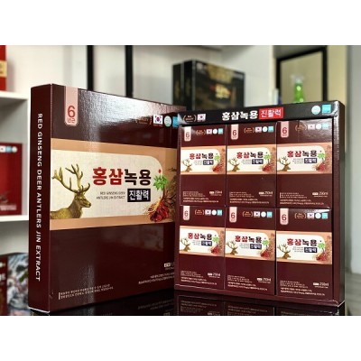 nuoc-hong-sam-nhung-huou-han-quoc-hop-30-goi-x-50ml.jpg Nước hồng sâm nhung hươu Hàn Quốc hộp 30 gói x 50ml - Image 1