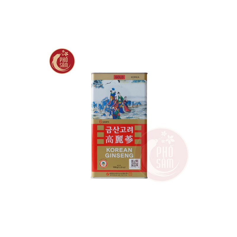 sam-cu-kho-wooshin-hop-150g-dai-dien.jpg Sâm củ khô Wooshin hộp 150g hộp thiếc 8 củ - Image 1