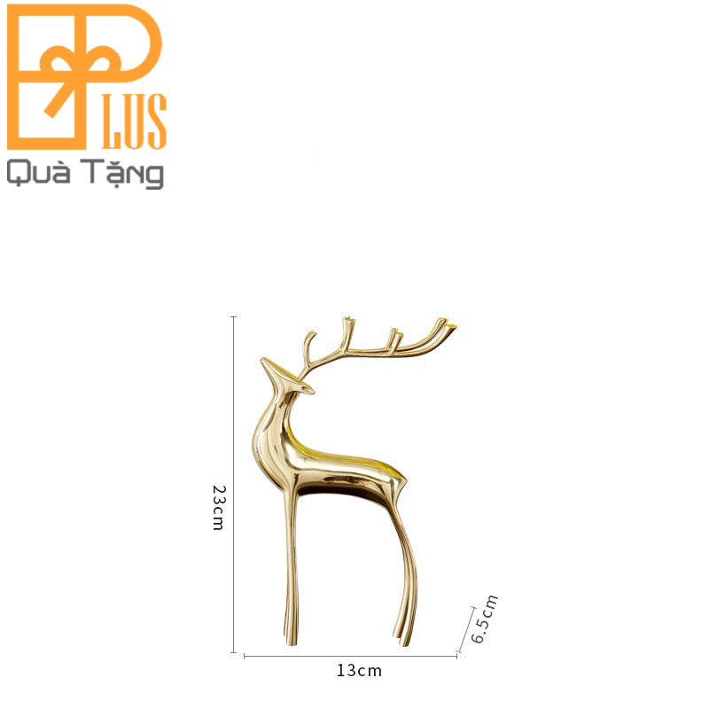tuong-huou-vang-1.jpg Tượng Hươu Để Bàn Trang Trí Bằng Đồng Phong Cách Bắc Âu - Image 1