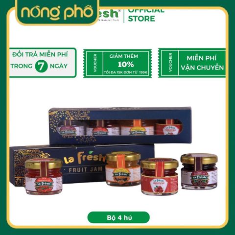 upload_91636882d1bc4fe88a9269890a5f54fb_large.jpg Bộ Mứt Tứ Quý LAFRESH ĐÀ LẠT Combo 4 hủ mứt 4 hương vị - Image 1