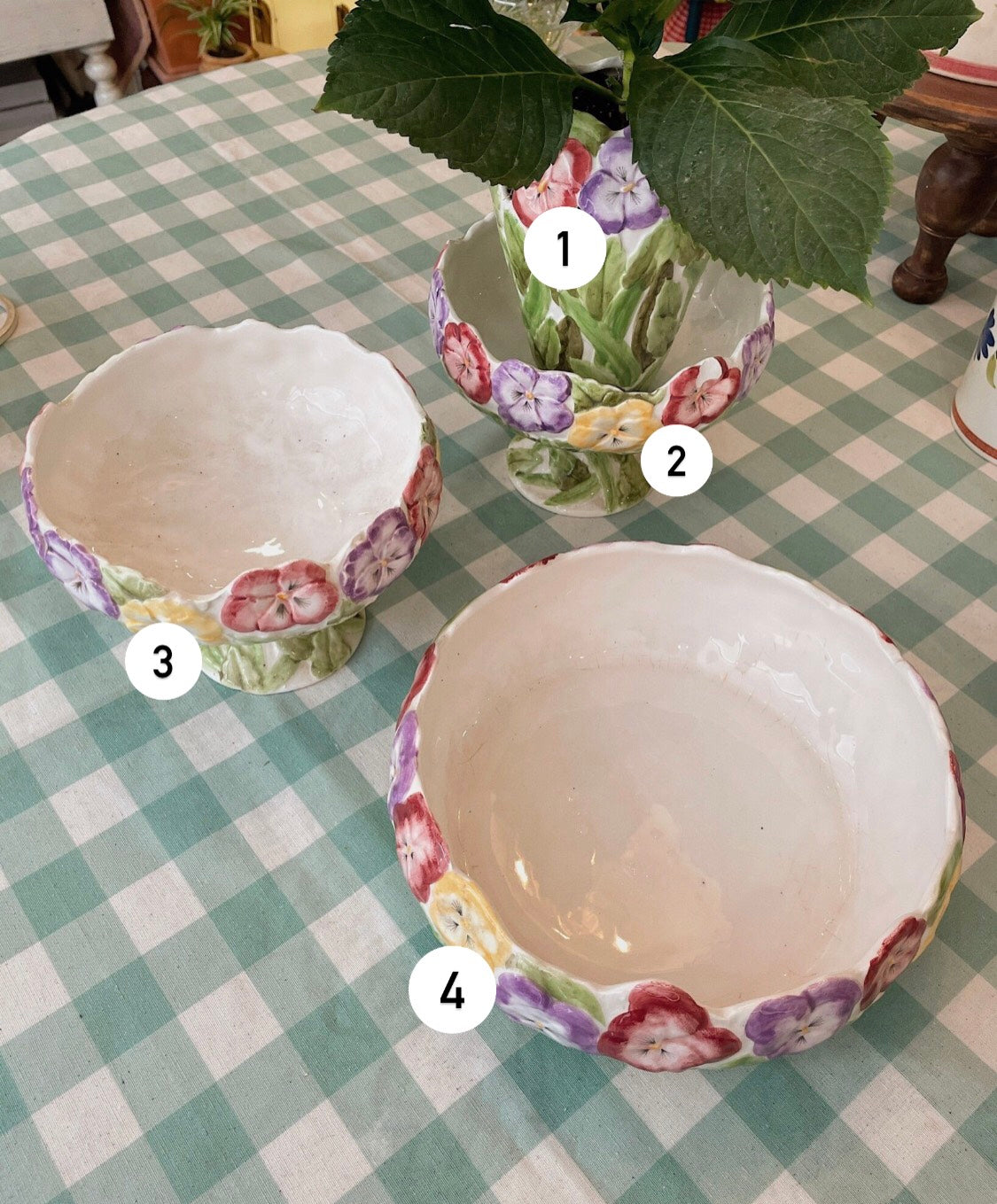 z5398602927813_bd09be288e0cb763ee9b1bc87d086f79.jpg Western House Daisy Hand Painted Set 🌷 - Image 1