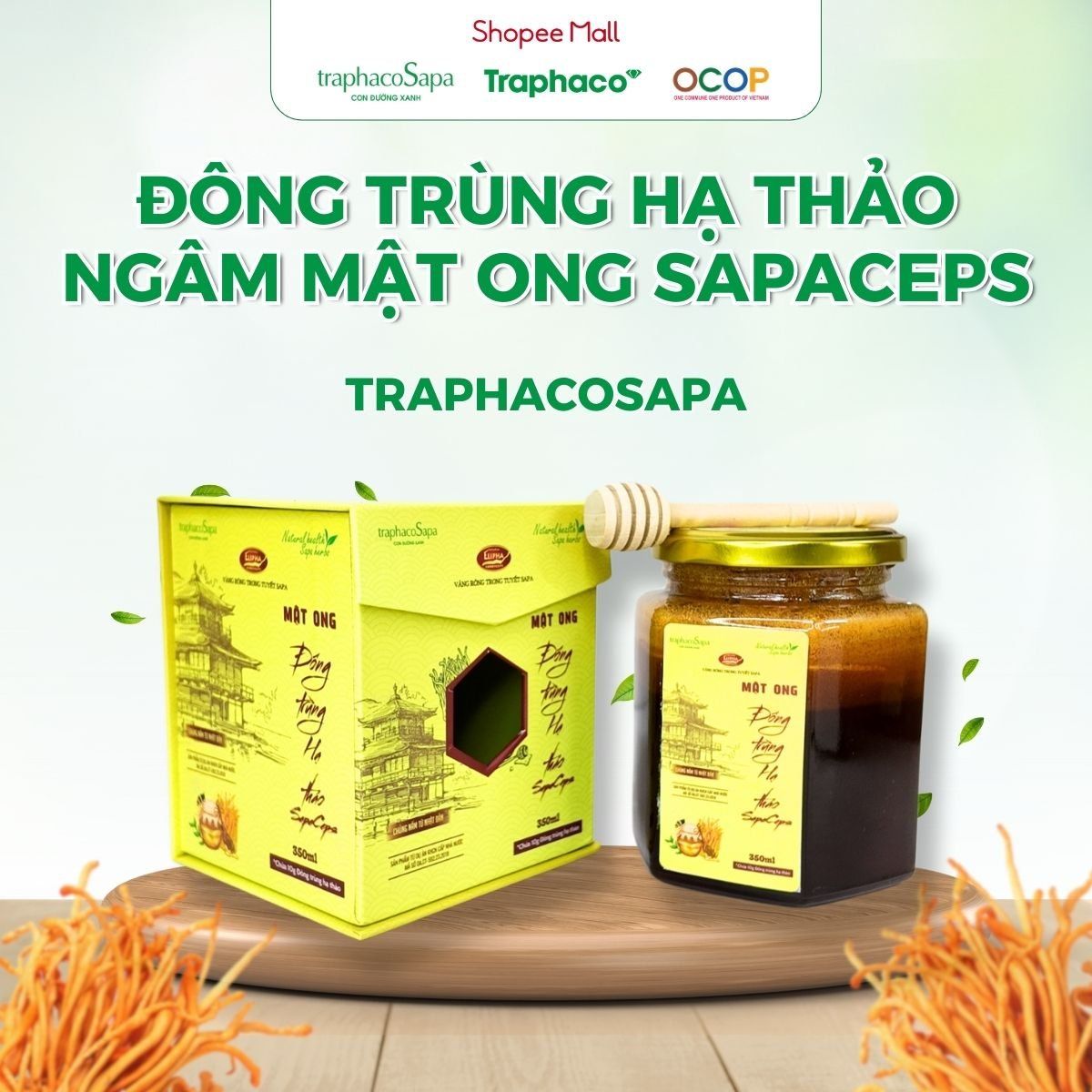 10_d3196ae41e0c478697279c33f710c5f5_master.jpg Đông Trùng Hạ Thảo Ngâm Mật Ong Sapaceps TRAPHACOSAPA Tăng Miễn Dịch Cải Thiện Trí Nhớ Giảm Mệt Mỏi 350ml - Image 1