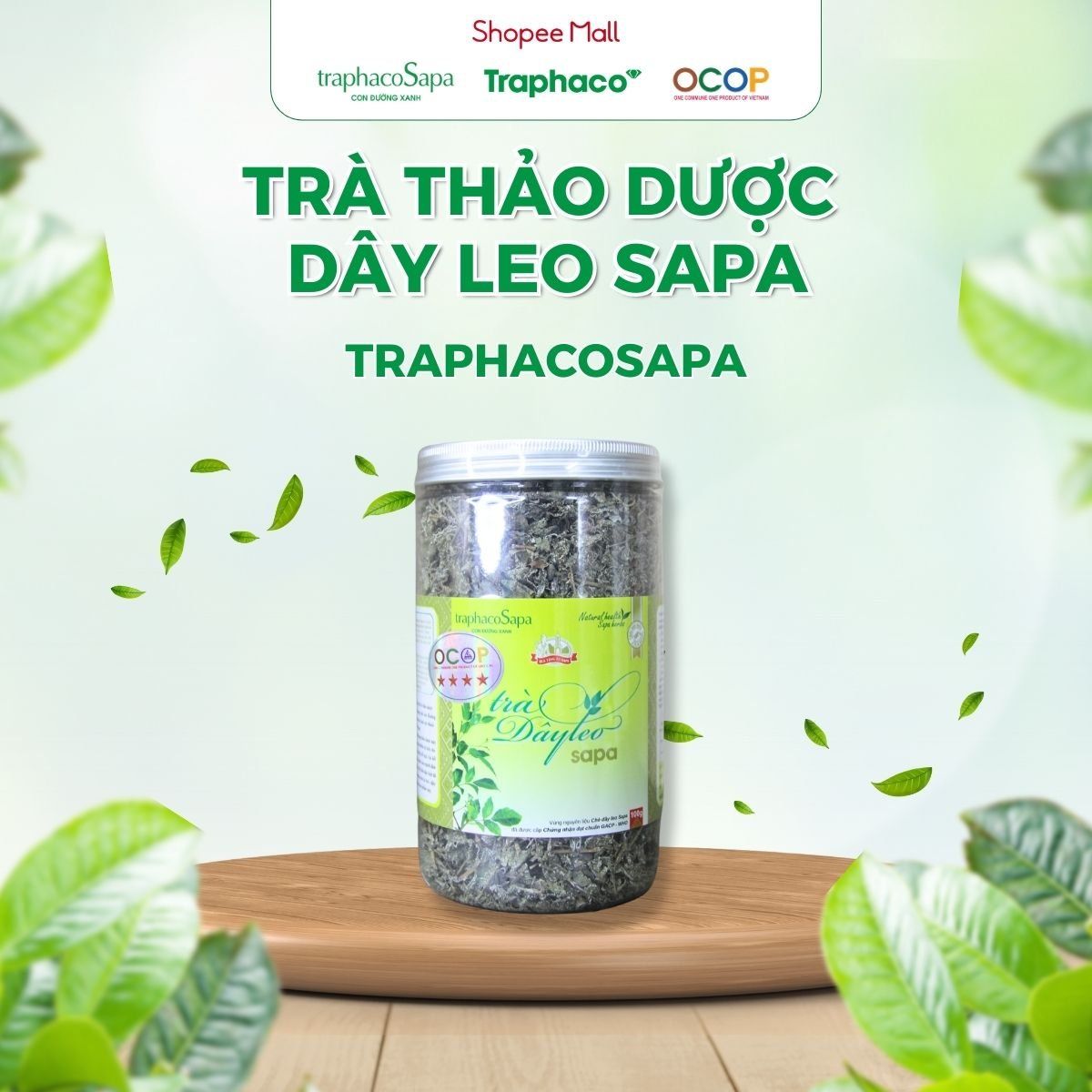 11_a037c9bdb8b241c3a3f75bba4257f965_master.jpg Trà Thảo Dược Dây Leo Sapa TRAPHACOSAPA OCOP 4 SAO Bảo Vệ Dạ Dày Thanh Nhiệt Mát Gan 100gr - Image 1