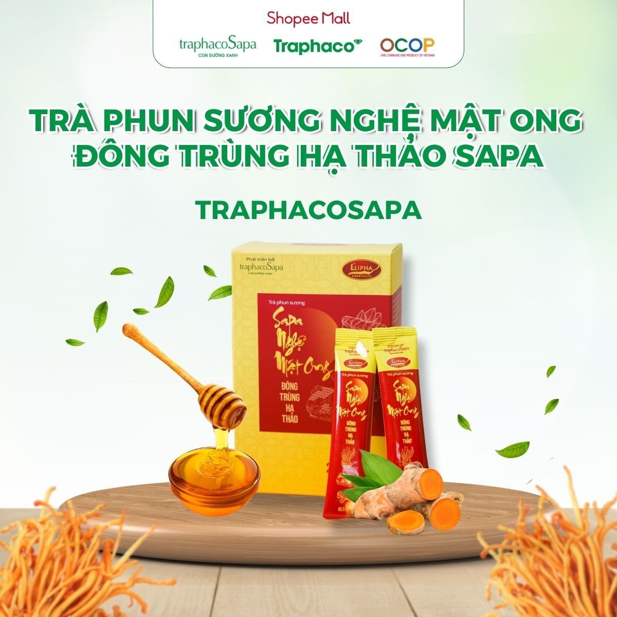 17_12fa5f0455c843d8ada477107b6ade32_master.jpg Trà Phun Sương Nghệ Mật Ong Đông Trùng Hạ Thảo Sapa TRAPHACOSAPA Giảm Mệt Mỏi Nâng Cao Cuộc Sống Hộp 20 Gói - Image 1