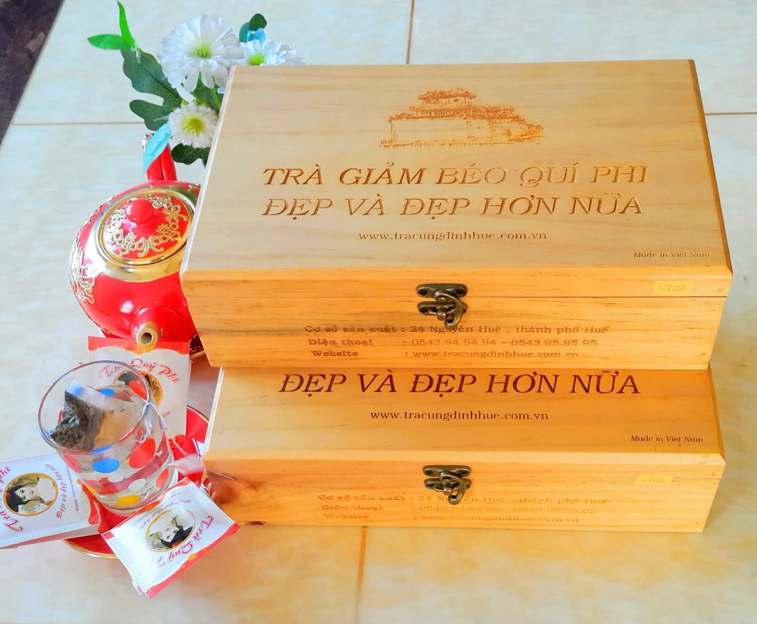 20160731_161010-1-2.jpg Trà Quý Phi Túi Lọc (Hộp Gỗ đặc biệt) – 100 gói x 2,5g - Image 1