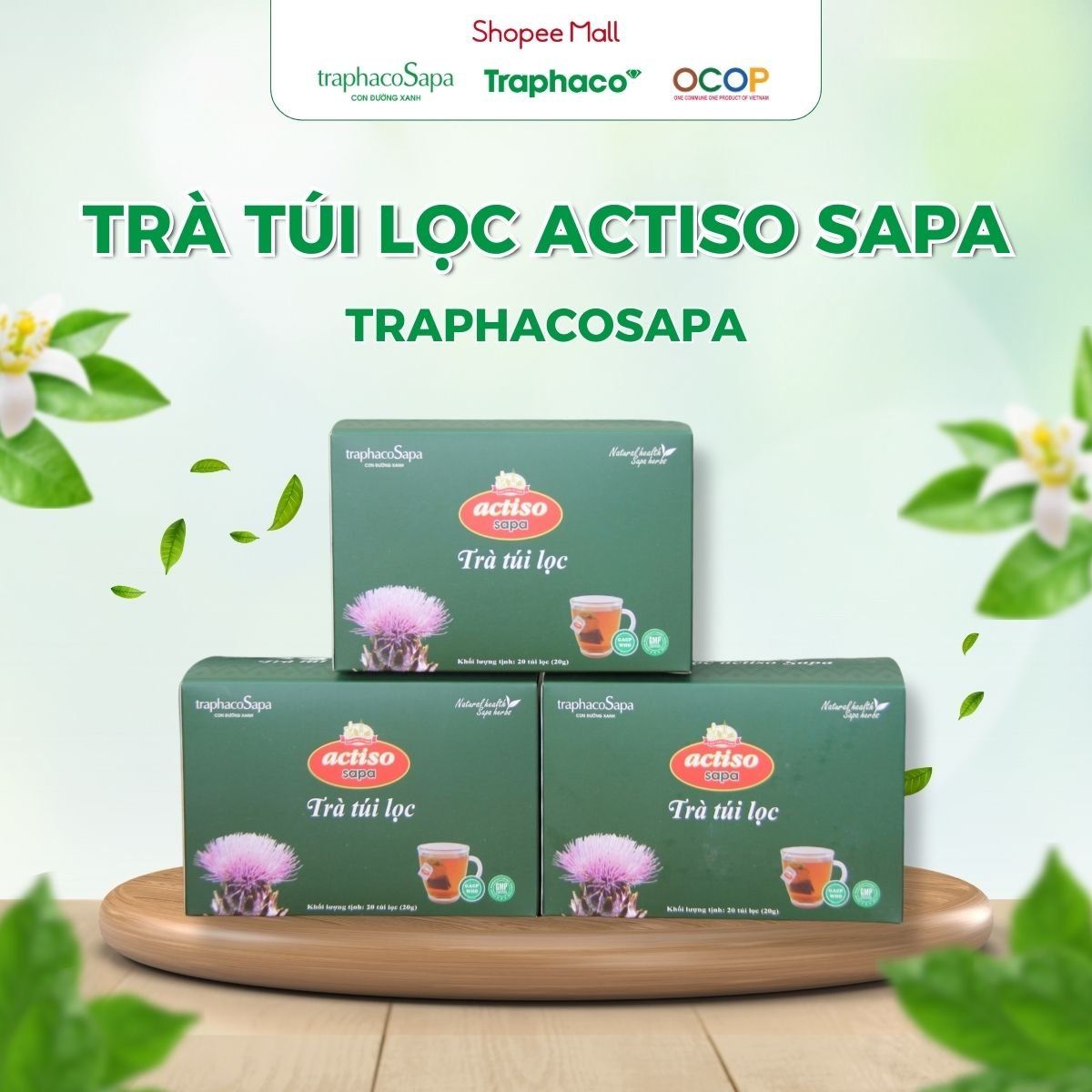 20_5f4a8c6a7f604c8a87326b2def75408f_master.jpg Trà Túi Lọc Actiso/ Atiso Sapa TRAPHACOSAPA Hỗ Trợ Sức Khoẻ Thanh Lọc Cơ Thể Hộp 20 Túi Lọc - Image 1