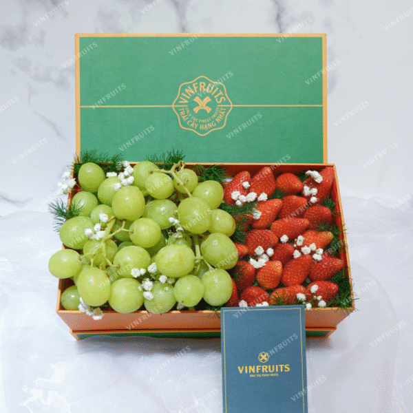 Gift Box Nho Xanh Úc + Dâu Tây Hàn Quốc