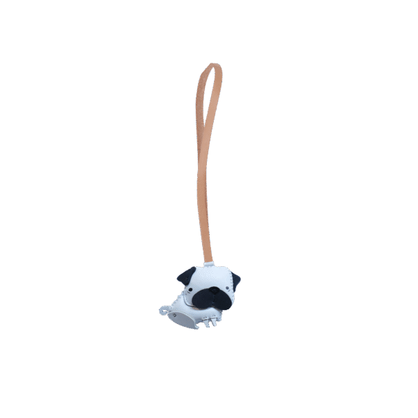 Móc Khóa Da Chú Chó Pug