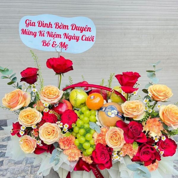 Giỏ Hoa Quả Chúc Mừng 004