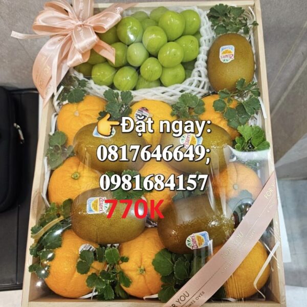 Hộp quà trái cây và hoa 2