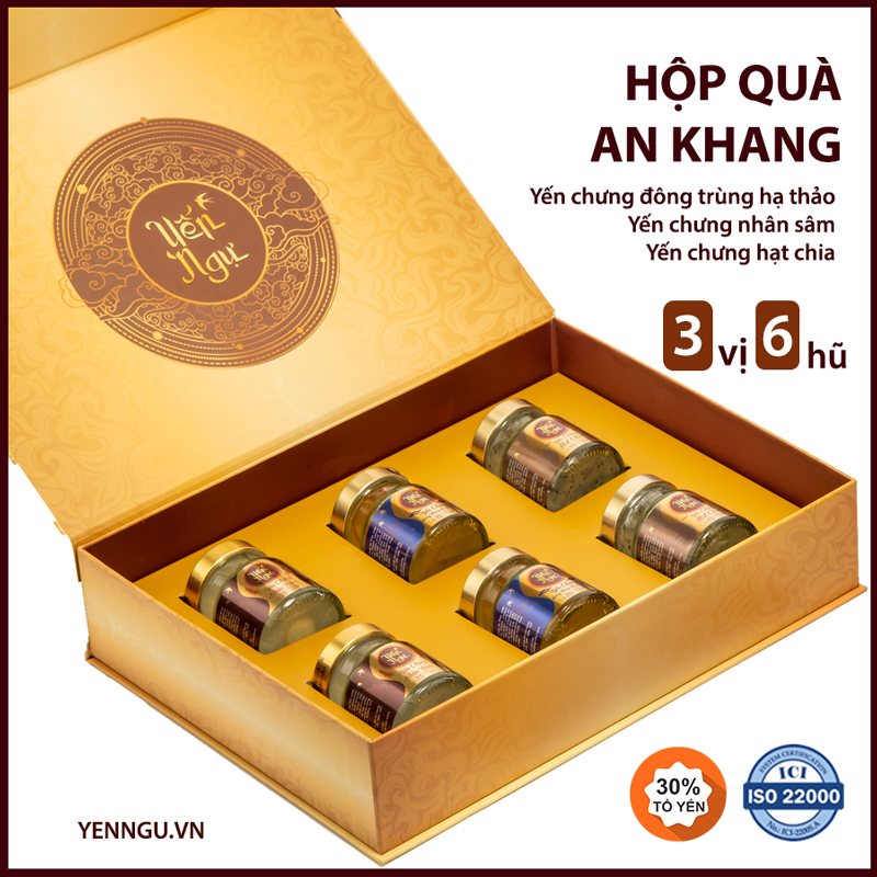 HE1BB99p-quC3A0-yE1BABFn-sC3A0o-An-Khang.png Hộp quà yến chưng AN KHANG 3 VỊ 6 hũ - Image 1