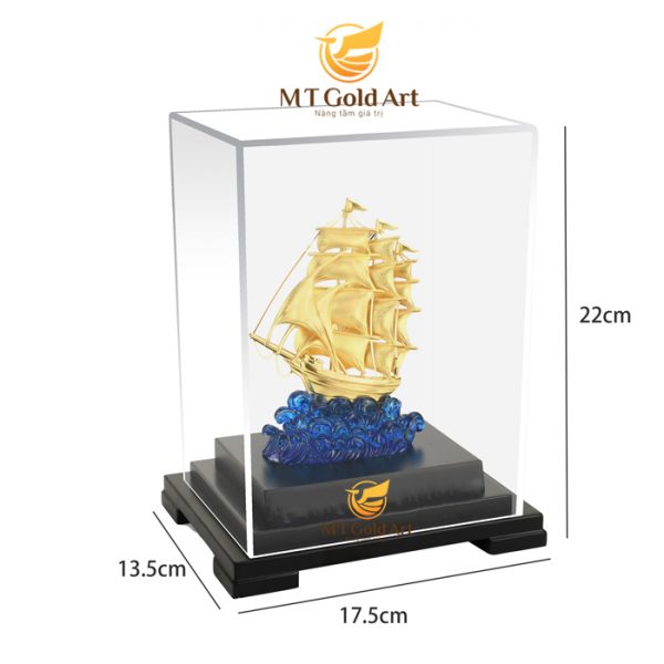 Mo-hinh-thuyen-buom-1-600x600-1.jpg Mô hình thuyền buồm dát vàng 24k (22x17x14cm) - Image 1