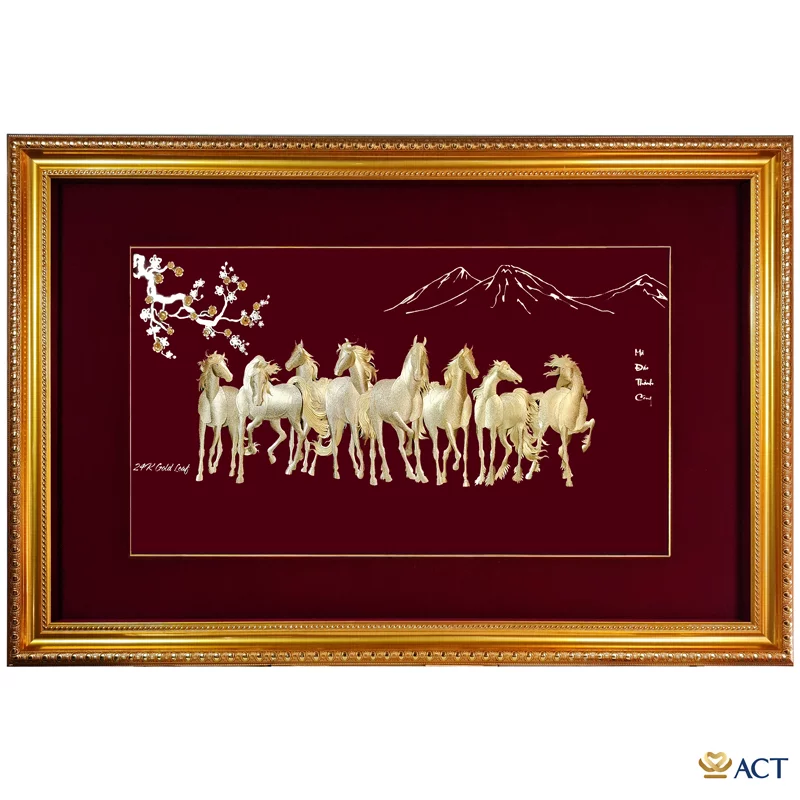 act-100150-0002_1dd04a0321a745d6bf01243e57d86e56.png Tranh Bát Mã dát vàng 24k ACT GOLD ISO 9001:2015 (Mẫu 5) - Image 1