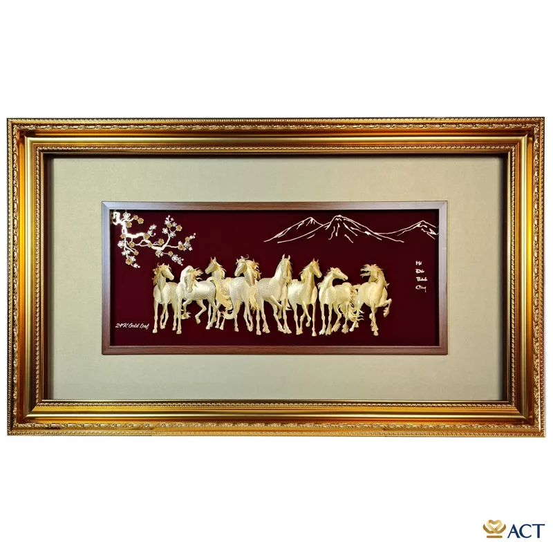 act-10060-0001-1_d1a6bc84f297405aa383141ed64cc079.png Tranh Bát Mã dát vàng 24k ACT GOLD ISO 9001:2015 (Mẫu 4) - Image 1