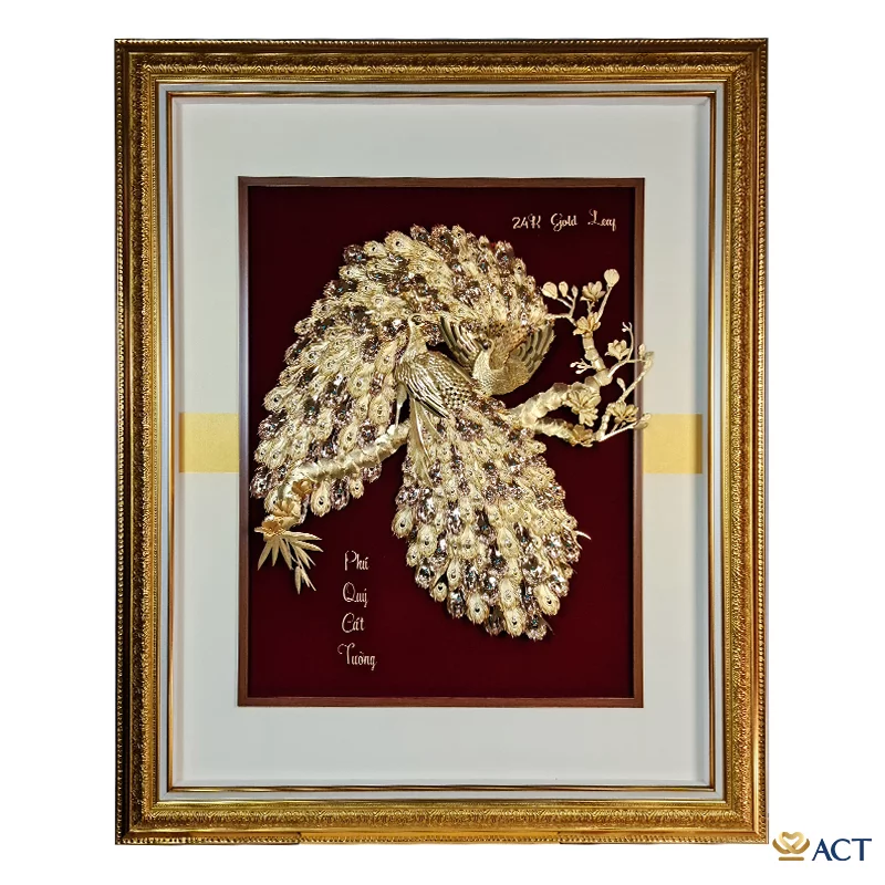 act-108132-0001_36f05e083e18484fb34e0ab680215132.png Quà tặng tranh Đôi Chim Công dát vàng 24k ACT GOLD ISO 9001:2015 (Mẫu 12) - Image 1