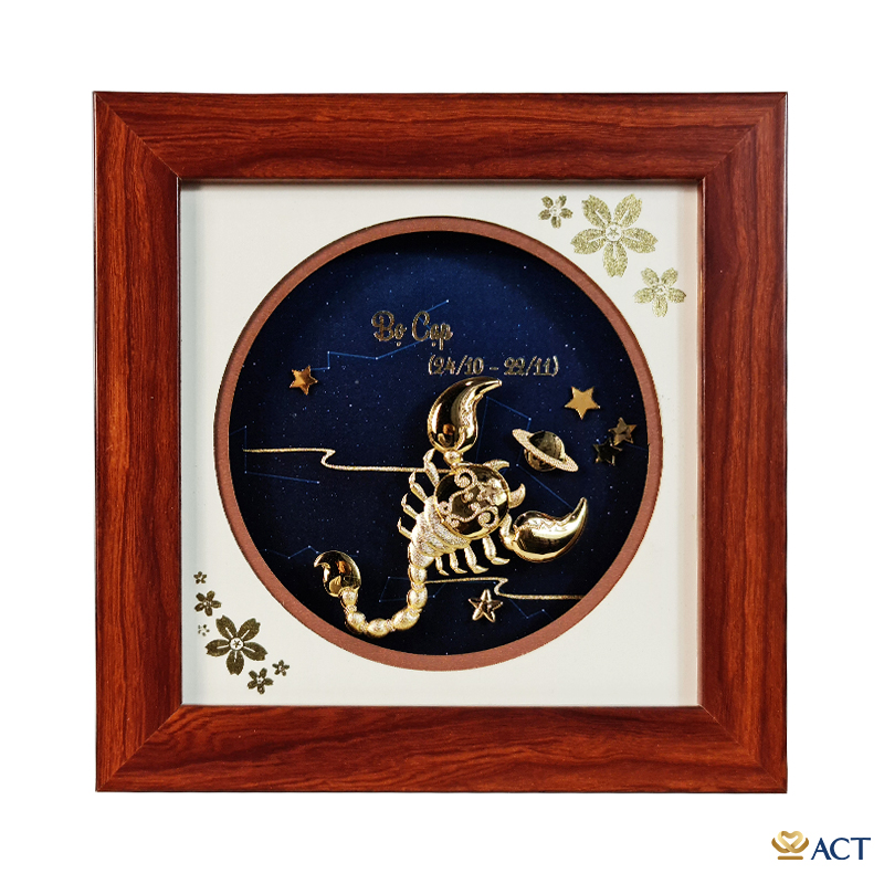 act-1515-0002_30a040fe11264d70b3834c8c77315c3d.jpg Quà tặng Tranh Cung Bọ Cạp dát vàng 24k ACT GOLD ISO 9001:2015 - Image 1