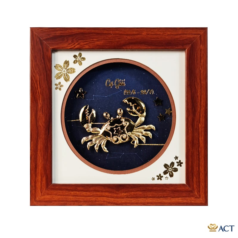 act-1515-0003-3__1__3b13333023354cecba9bb40e6b92205c.jpg Quà tặng Tranh Cung Cự Giải dát vàng 24k ACT GOLD ISO 9001:2015 - Image 1