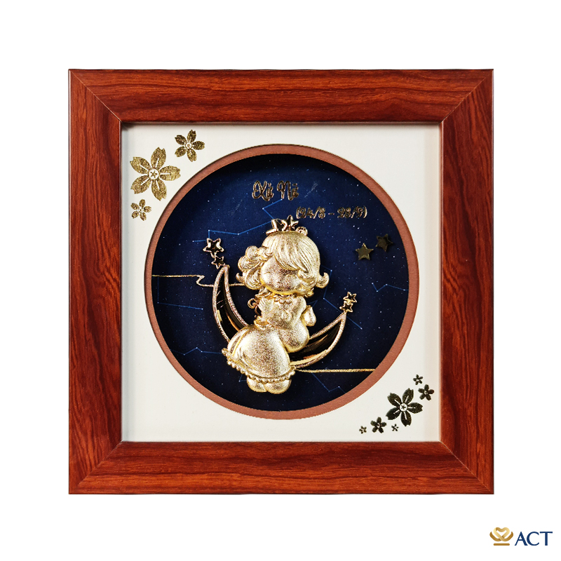 act-1515-0006-2_cc89f6d23efe4856a9b8957285988a9f.jpg Quà tặng Tranh Cung Xử Nữ dát vàng 24k ACT GOLD ISO 9001:2015 - Image 1