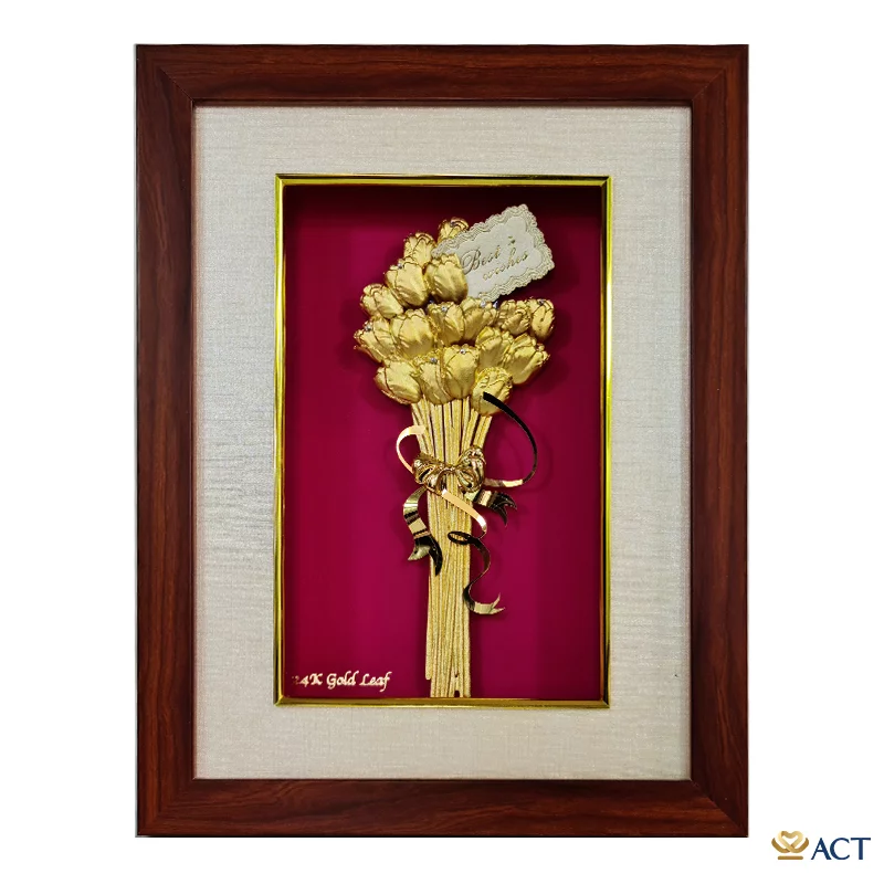 act-2026-0010_455c721b41594304ba8b94236bfd775f.png Tranh Bó Hoa Tulip Nghệ Thuật Dát Vàng 24k ACT GOLD ISO 9001:2015 - Image 1