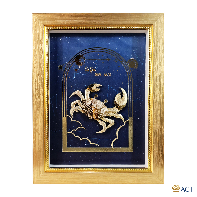 act-2026-0019_d030cceaf6914527946c230beb3b9b35.jpg Quà tặng Tranh Cung Cự Giải dát vàng 24k ACT GOLD ISO 9001:2015 - Image 1