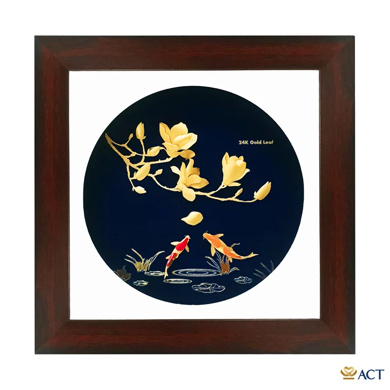 act-2626-0004_12c15a09da53438f9ca08ee97126abbd.png Quà tặng tranh Cá Chép Hoa Mộc Lan dát vàng 24k ACT GOLD ISO 9001:2015 (Mẫu 2) - Image 1