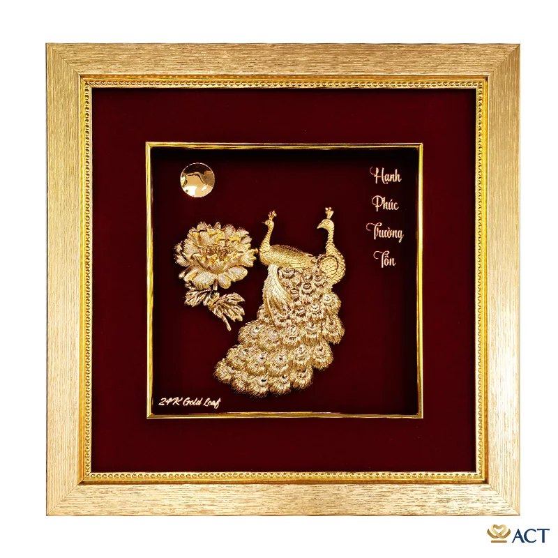act-2626-0008_acde1a0490544c198434989c3ee45e65.png Quà tặng tranh Đôi Chim Công dát vàng 24k ACT GOLD ISO 9001:2015 (Mẫu 4) - Image 1