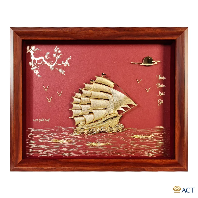 act-2734-0045_6f82b3199ade475482ec4fd485daebcd.png Quà tặng tranh Thuyền dát vàng 24k ACT GOLD ISO 9001:2015 (Mẫu 17) - Image 1