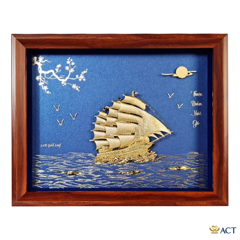 act-2734-0047_cdfc99eb210348cbb8485396b8e71902.png Quà tặng tranh Thuyền dát vàng 24k ACT GOLD ISO 9001:2015 (Mẫu 19) - Image 1
