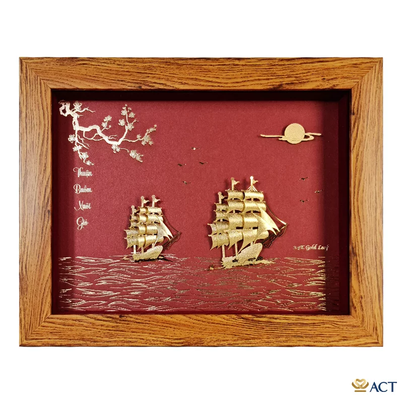 act-2734-0049_cfdeed0835ac4889a558f5e69c9b946d.png Quà tặng tranh Thuyền dát vàng 24k ACT GOLD ISO 9001:2015 (Mẫu 21) - Image 1