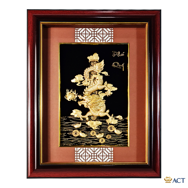 act-2734-0080_88aa97e252bf425596cda0a10ec094a7.jpg Quà tặng Tranh Rồng Phú Quý dát vàng 24k ACT GOLD ISO 9001:2015 - Image 1