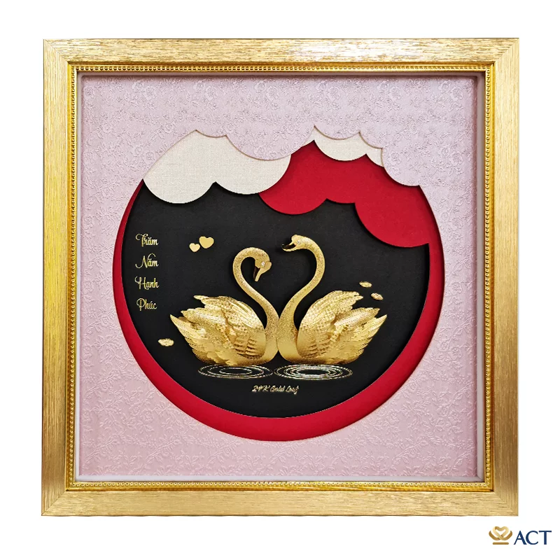 act-3535-0012_47851fd66d004f44b4a54641369534be.png Quà tặng tranh Đôi Thiên Nga dát vàng 24k ACT GOLD ISO 9001:2015 (Mẫu 2) - Image 1